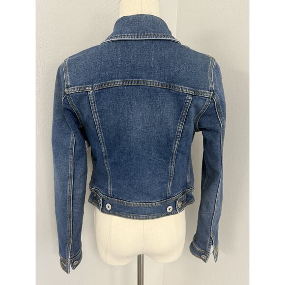 Pilcro and the Letterpress by Anthropologie Blue Denim Jacket Womens Size XS EUC - Picture 4 of 12